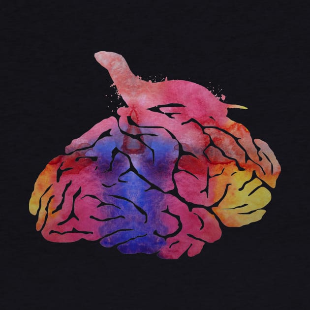 Ferret on brain by TheJollyMarten